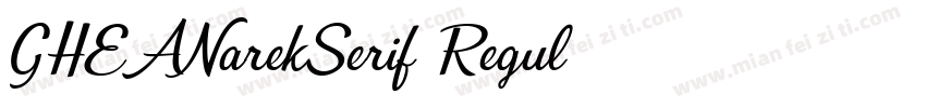GHEANarekSerif Regul字体转换